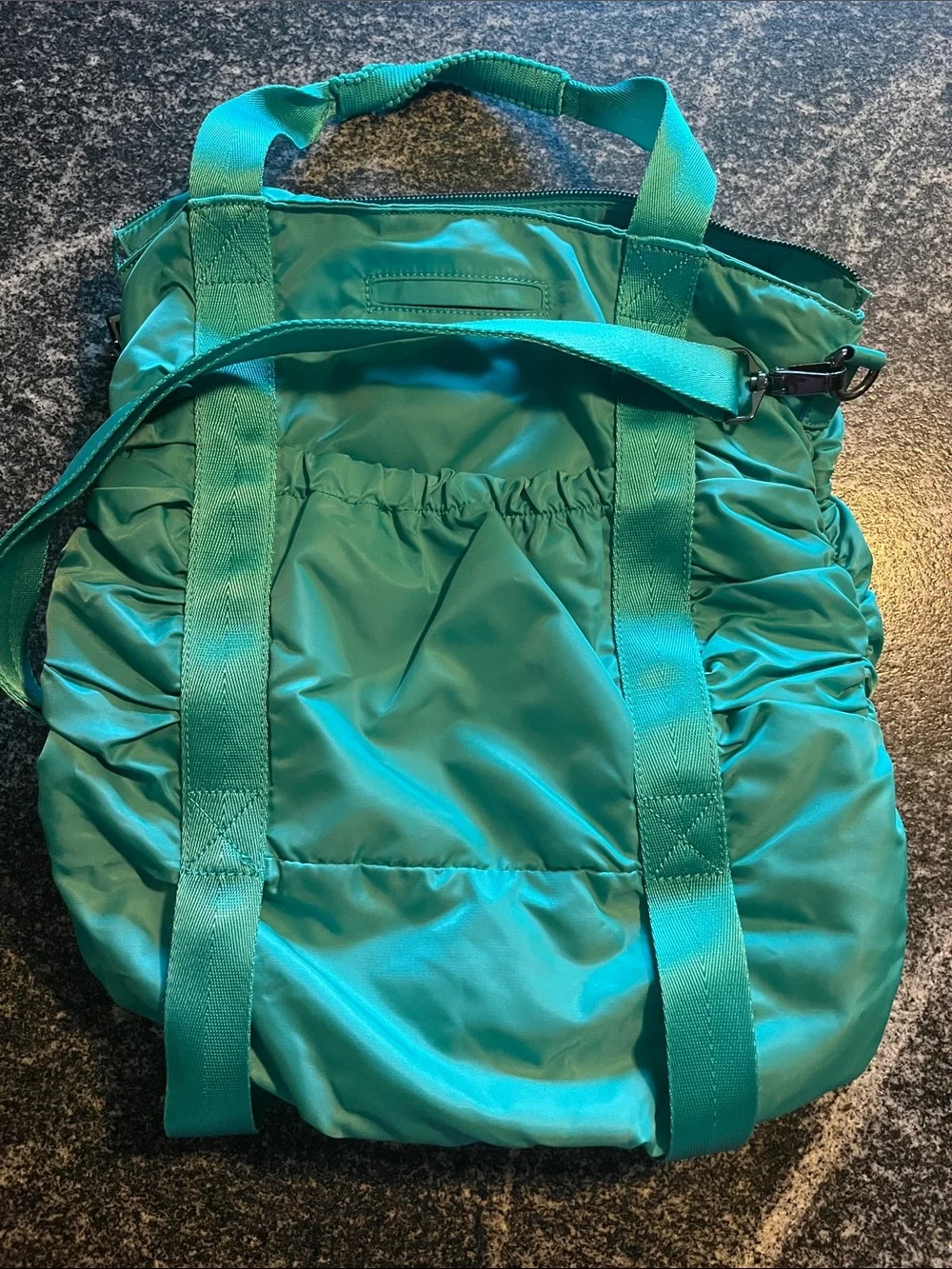 Apana Teal Yoga Tote Bag with Adjustable Straps